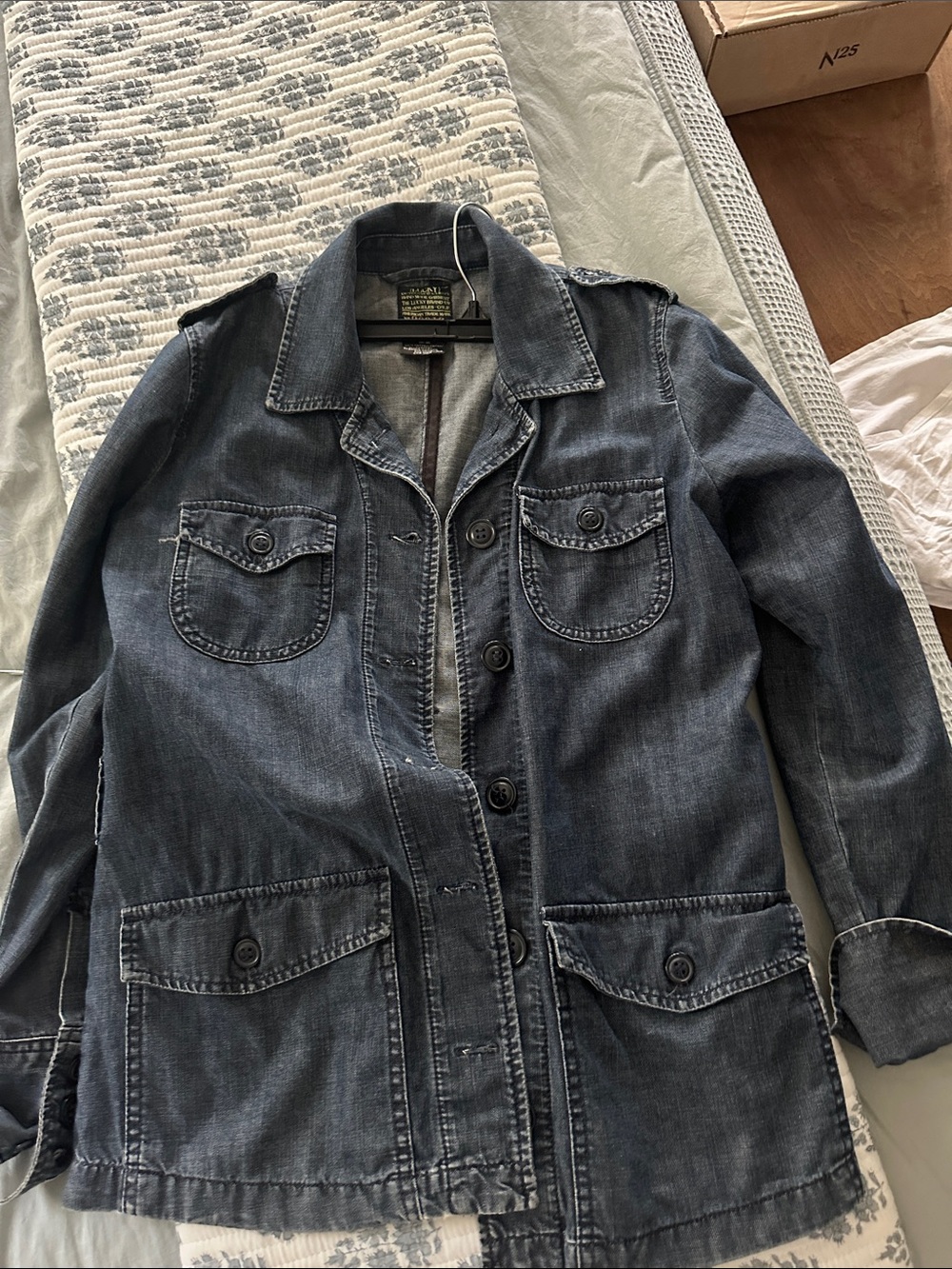 Lucky Brand Dark Blue Denim Utility Jacket
